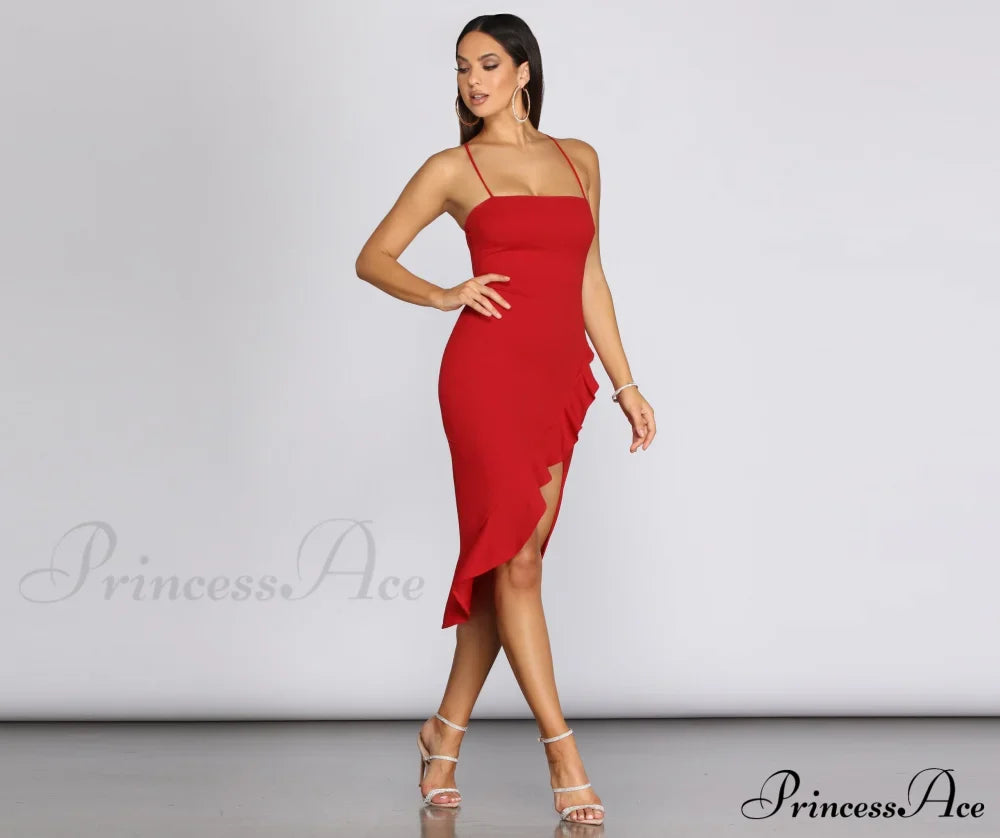 Gerafftes ärmelloses Kleid in stilvoller Liebe