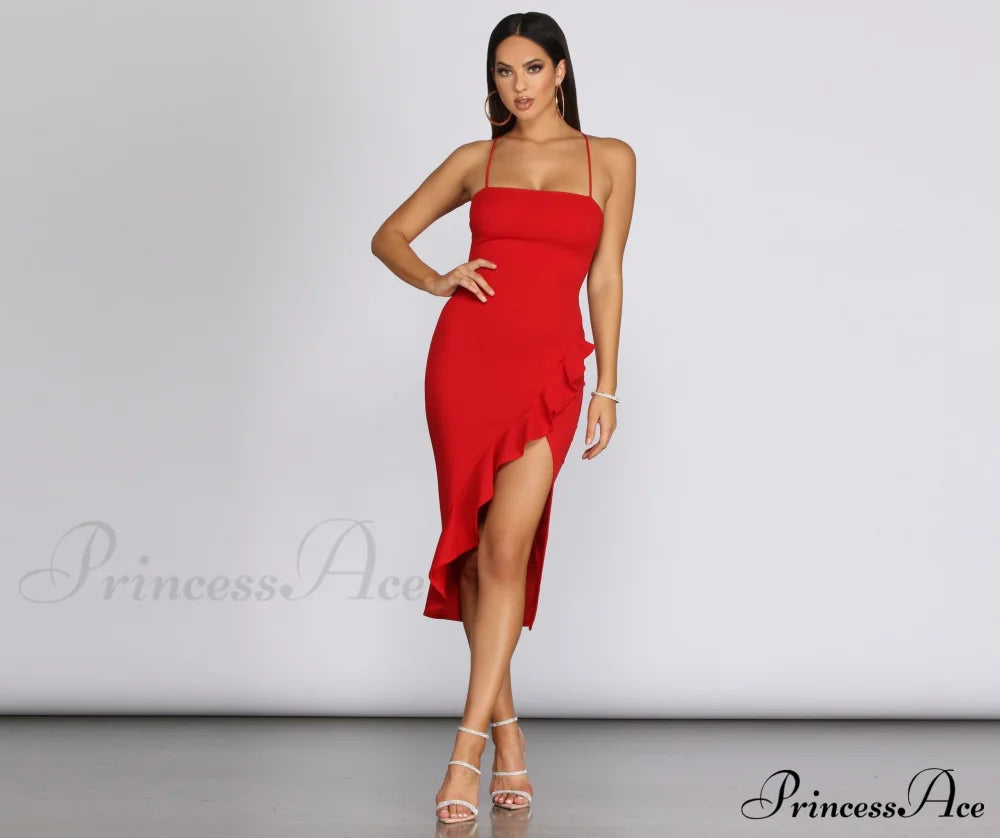 Gerafftes ärmelloses Kleid in stilvoller Liebe