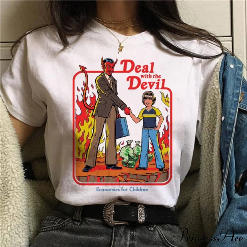 Satan Horror Demon Death Scary Devil Funny T-shirt