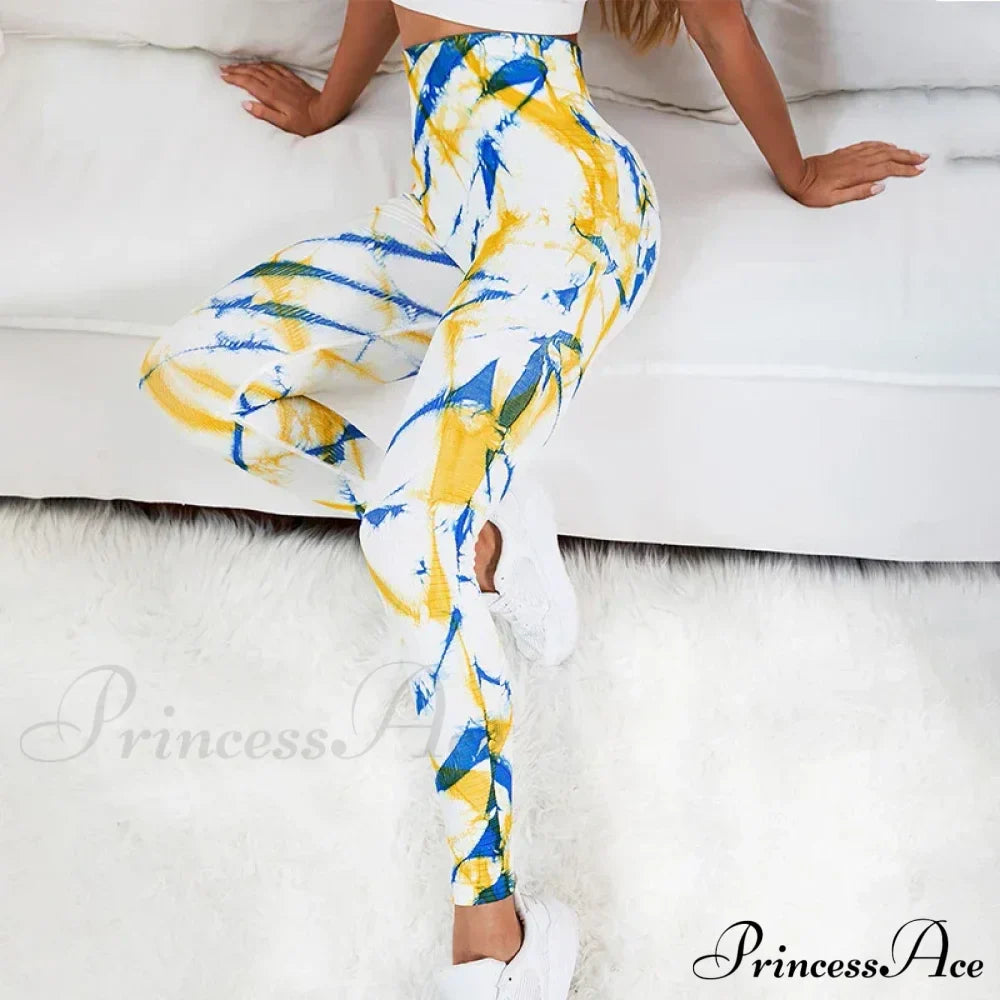 Seamless Tie Yoga Tight Fitness Running Gym Legging