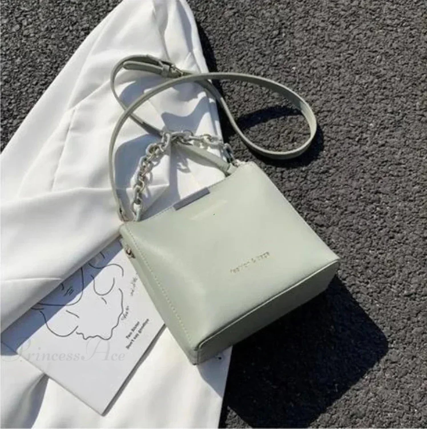 Senior Lederkette Eimer Schulter Umhängetasche