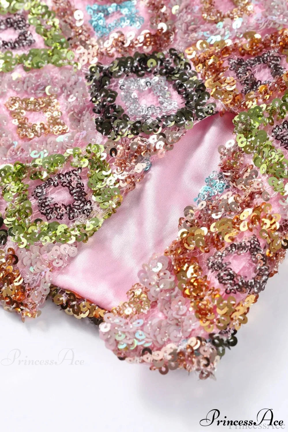 Pailletten-Halter-Mini-Blumenkleid