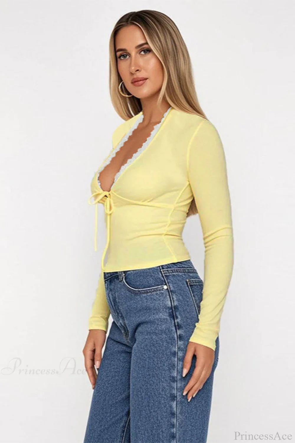 Simple Button Detail Long Sleeve Tee