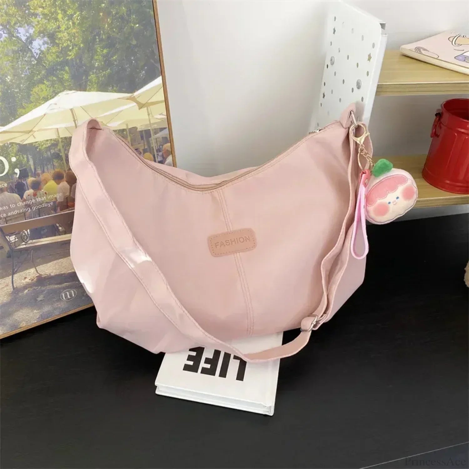 Simple College Style Nylon Large Crossbody