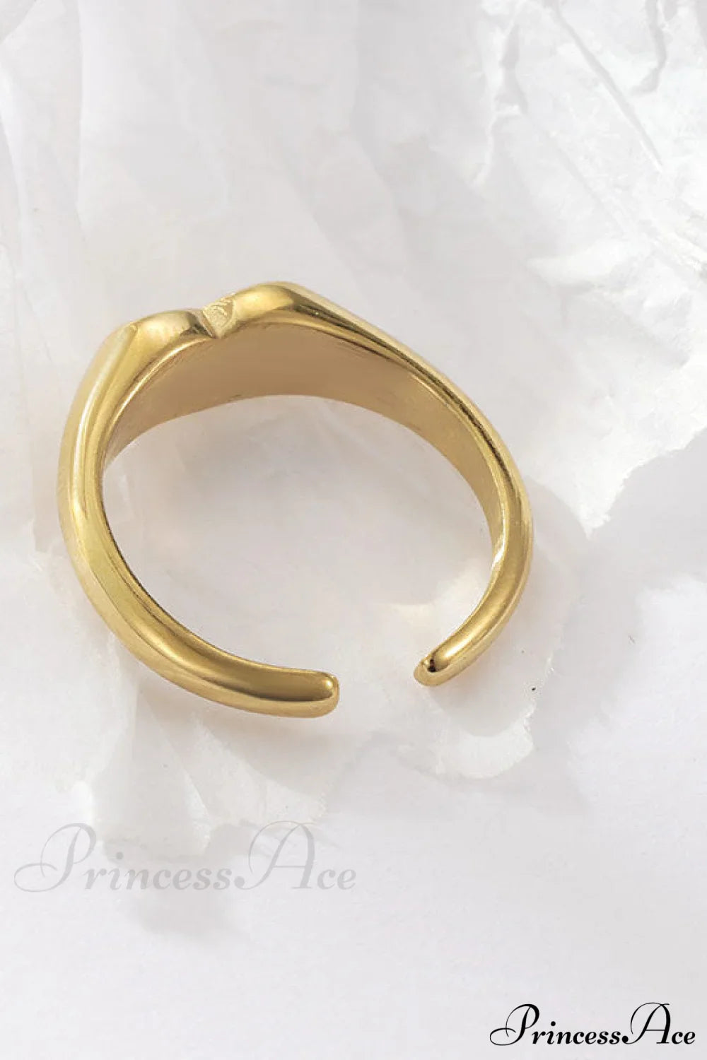 Stainless Steel Glossy Heart Rings