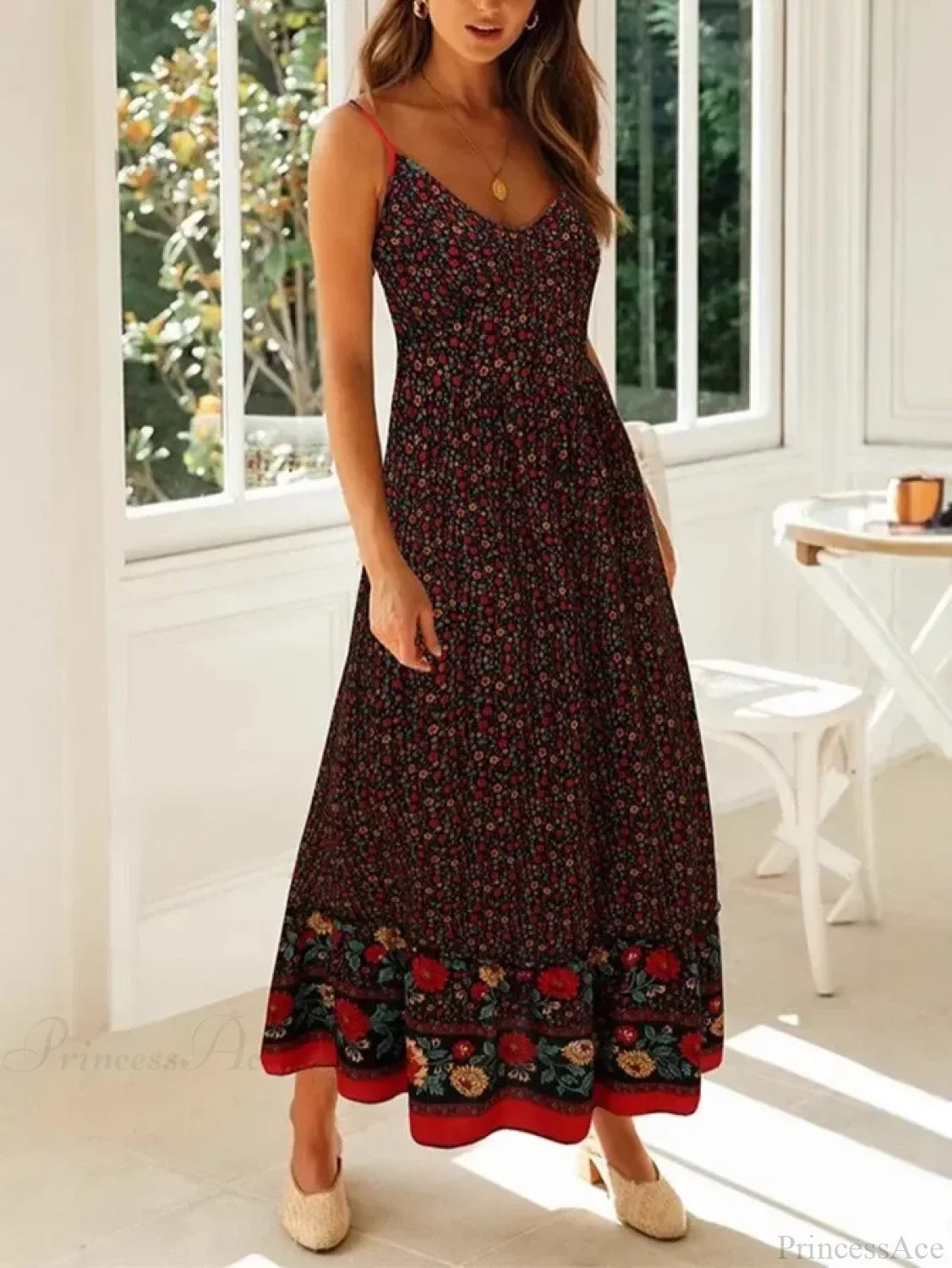 Strapless Vacation Summer Maxi Beach Boho Dress