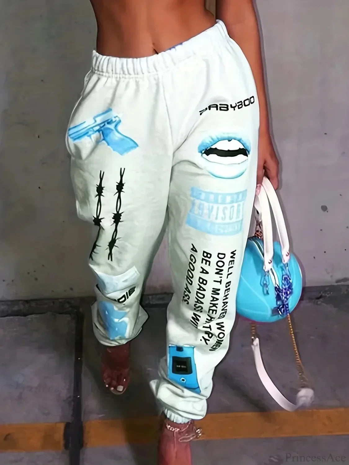 Summer Graphic High Waist Jogger Pants
