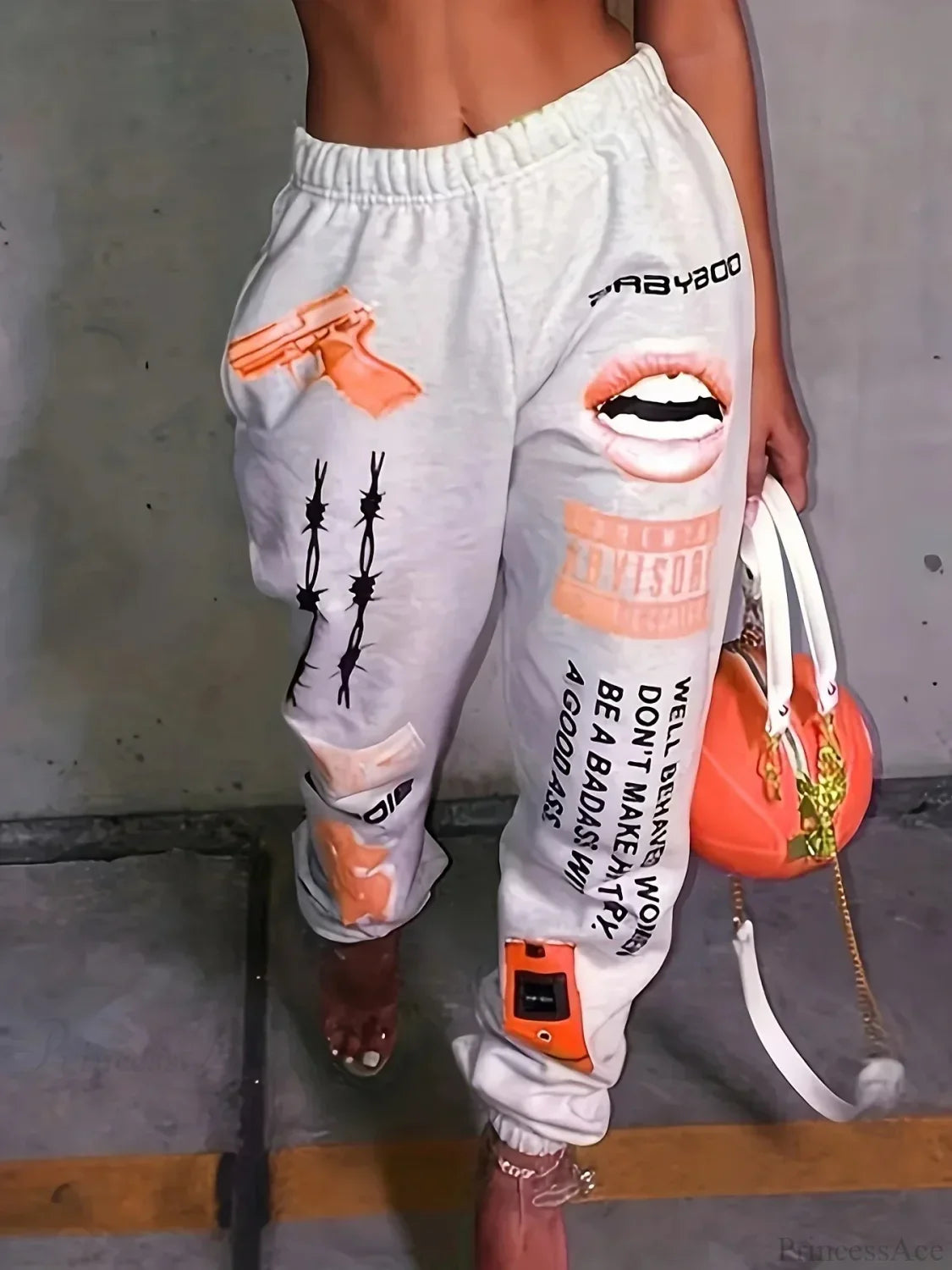 Summer Graphic High Waist Jogger Pants