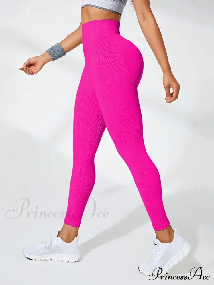 Thread Seamless High Waist Elastic Gym Legging