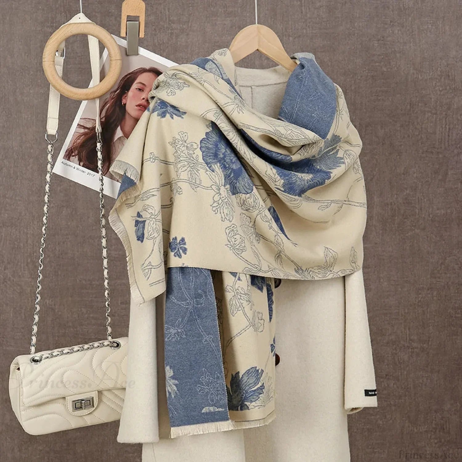 Winter Plaid Cashmere Poncho Tassel Scarf - Luxury Warm Thickened Unisex