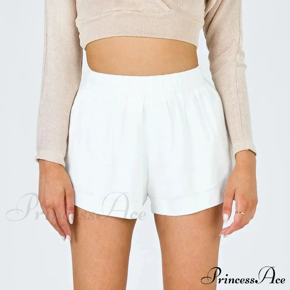 Pantaloncini da notte a quadretti per donna, a righe, elasticizzati in vita alta, con bottoni, comodi e stampati a scacchi