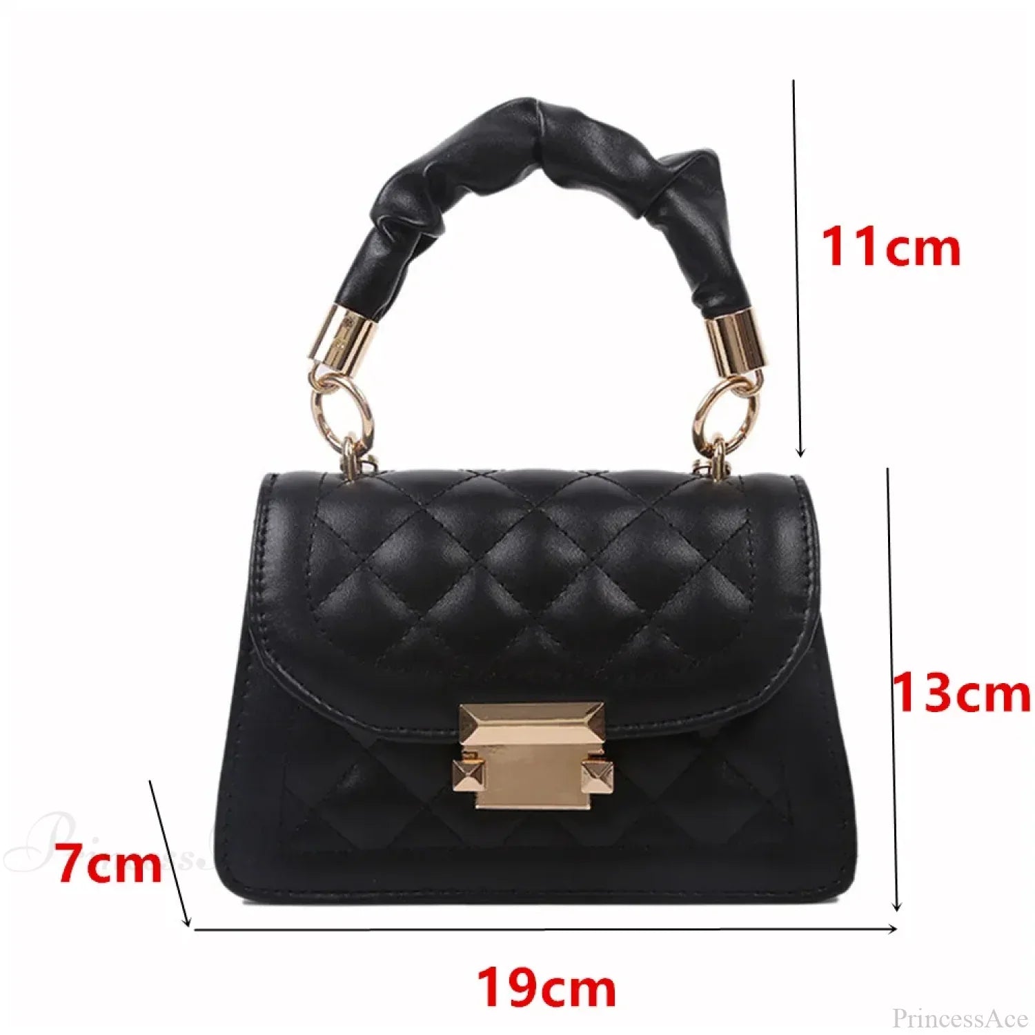 Women PU Leather Designer Crossbody Chain Handbag