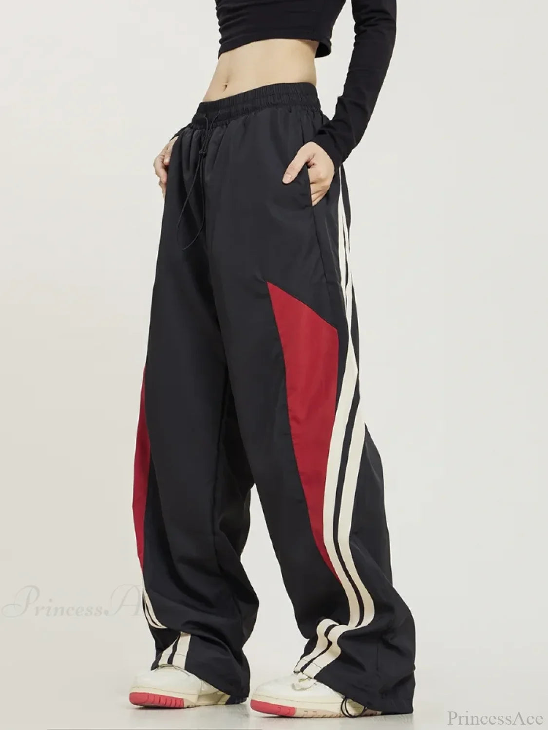 Pantalones Holgados Negros Y2K Oversize