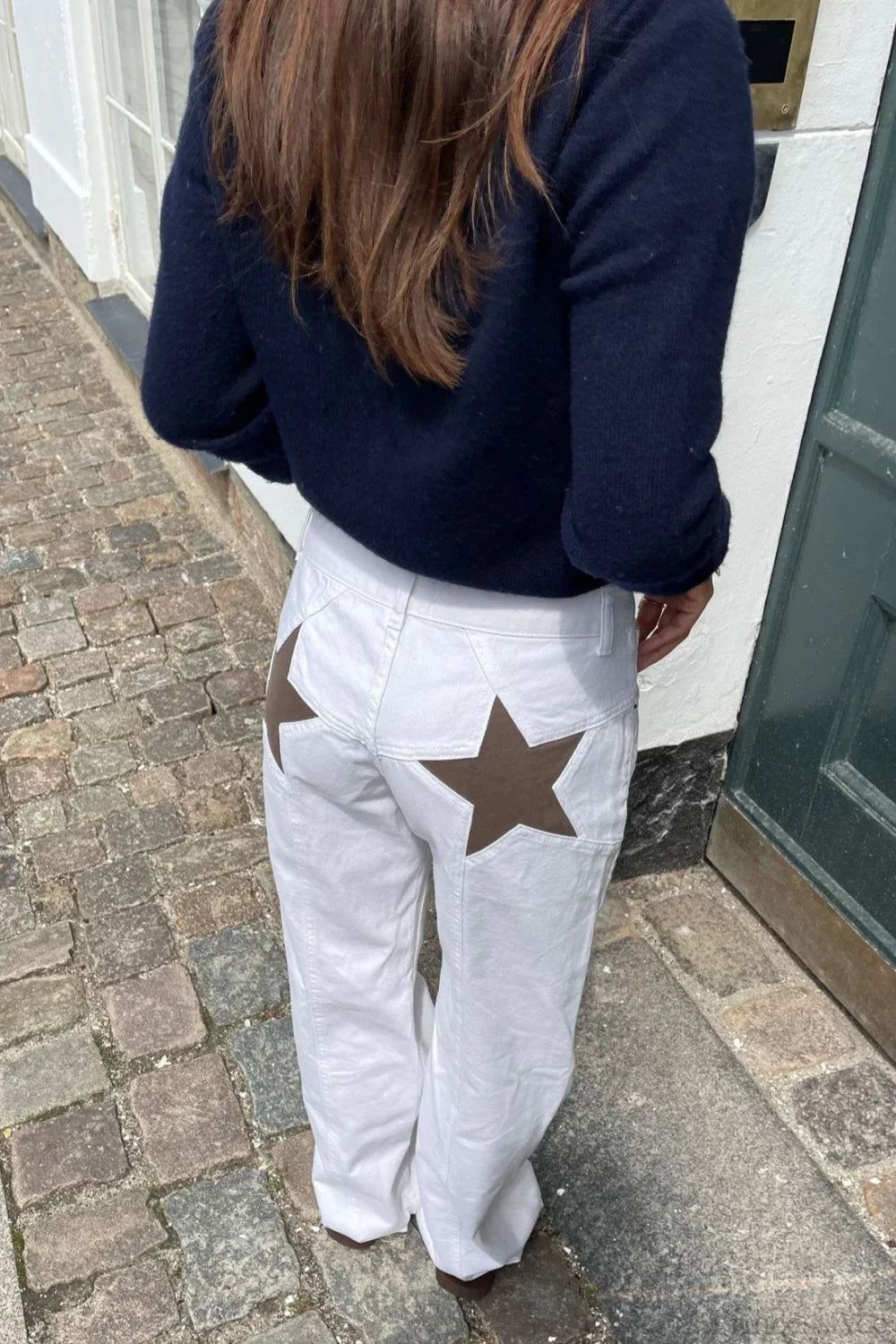 Jeans a toppa a blocchi di colore stile Anni 2000